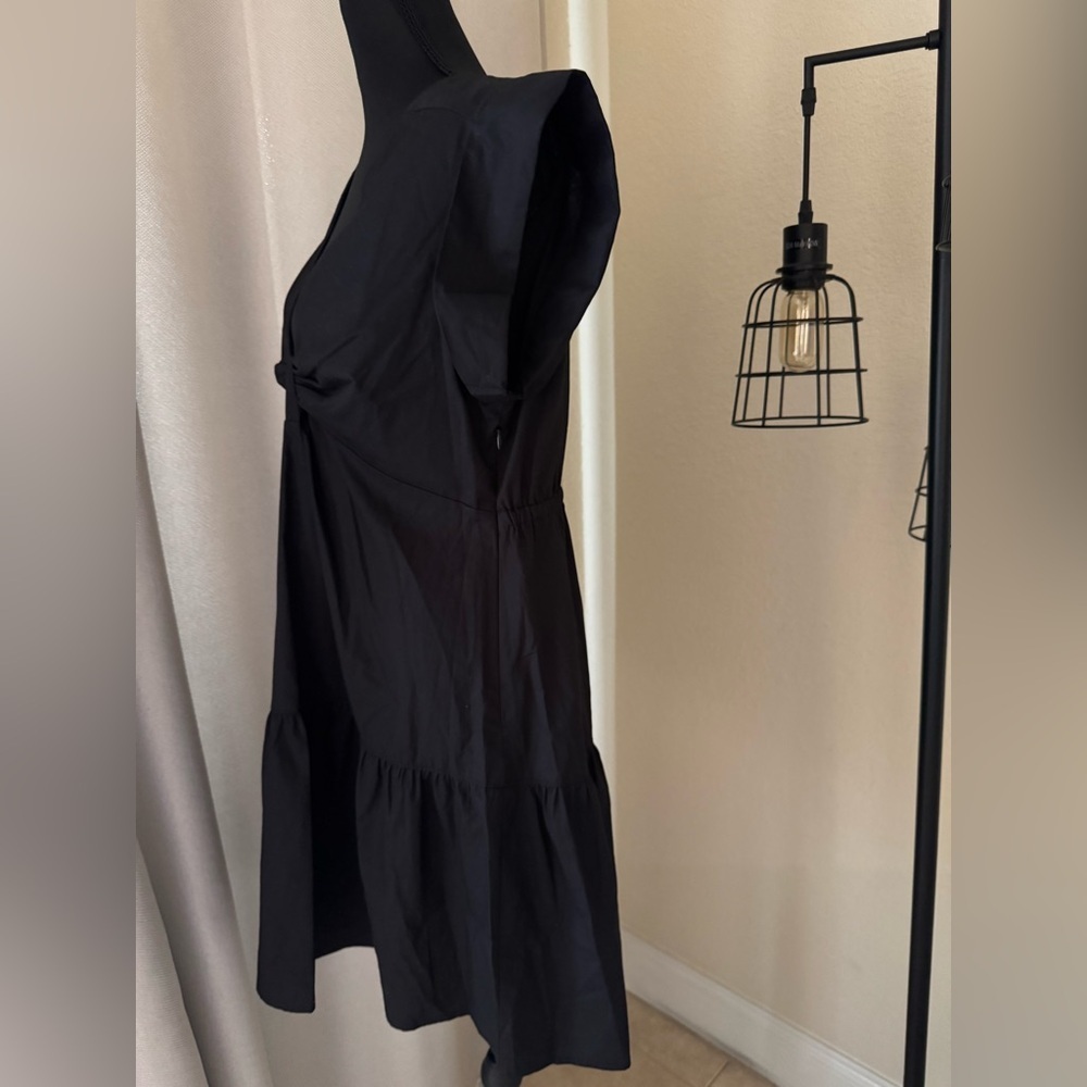 Steve Madden Black Amanda Mini Dress V Neck Sleeveless Size M - Picture 7 of 10